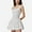 White, variant on Women's Sleeveless Fitted Bodysuit Dress with Bubble Hem Skirt and Scoop Neck - Medium, White