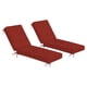 thumbnail image 1 of Set de 2 Cojines para Reposera Sundale para Exterior, Tela Olefina Resistente al Agua, Color Rojo, 1 of 8