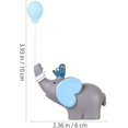 thumbnail image 1 of Globos de elefante de resina, decoración para tartas de cumpleaños y bodas (azul), 1 of 3