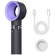 thumbnail image 1 of Ventilador portátil sin aspas recargable por USB, minirefrigerador de mano, ventilador de mano sin aspas con indicadores LED de 3 niveles Levamdar  WRMH-841-2, 1 of 7