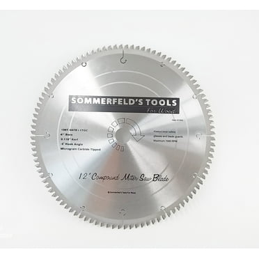 Sommerfeld Tools 12" 100 Tooth Compound Woodworking Miter Saw Blade Carbide tipped