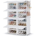 thumbnail image 1 of HOMIDEC Zapatero, gabinete de almacenamiento de zapatos de 8 niveles, 32 pares de estantes de plástico para zapatos, organizador para armario, pasillo, dormitorio, entrada, 1 of 5