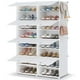 thumbnail image 1 of HOMIDEC Zapatero, gabinete de almacenamiento de zapatos de 8 niveles, 32 pares de estantes de plástico para zapatos, organizador para armario, pasillo, dormitorio, entrada, 1 of 5