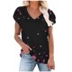thumbnail image 2 of Fiudx Ofertas Flash Artículos En Oferta Blusa Informal de Manga Corta con Cuello En V y Estampado de Moda para Mujer, 2 of 6