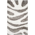 thumbnail image 3 of SAFAVIEH Barcelona Calanthia Abstract Shag Area Rug, Ivory/Silver, 2'3" x 4', 3 of 8