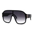 thumbnail image 2 of Oversize Shield Large Racer 80s Funk Sunglasses Black Smoke, 2 of 4