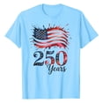 thumbnail image 4 of Women's 250 Anniversary Usa Shirt 250 Anniversary Usa Flag Independence Day Freedom T-Shirt Breathable Casual Stylish America Pullover Tee Tops, 4 of 5