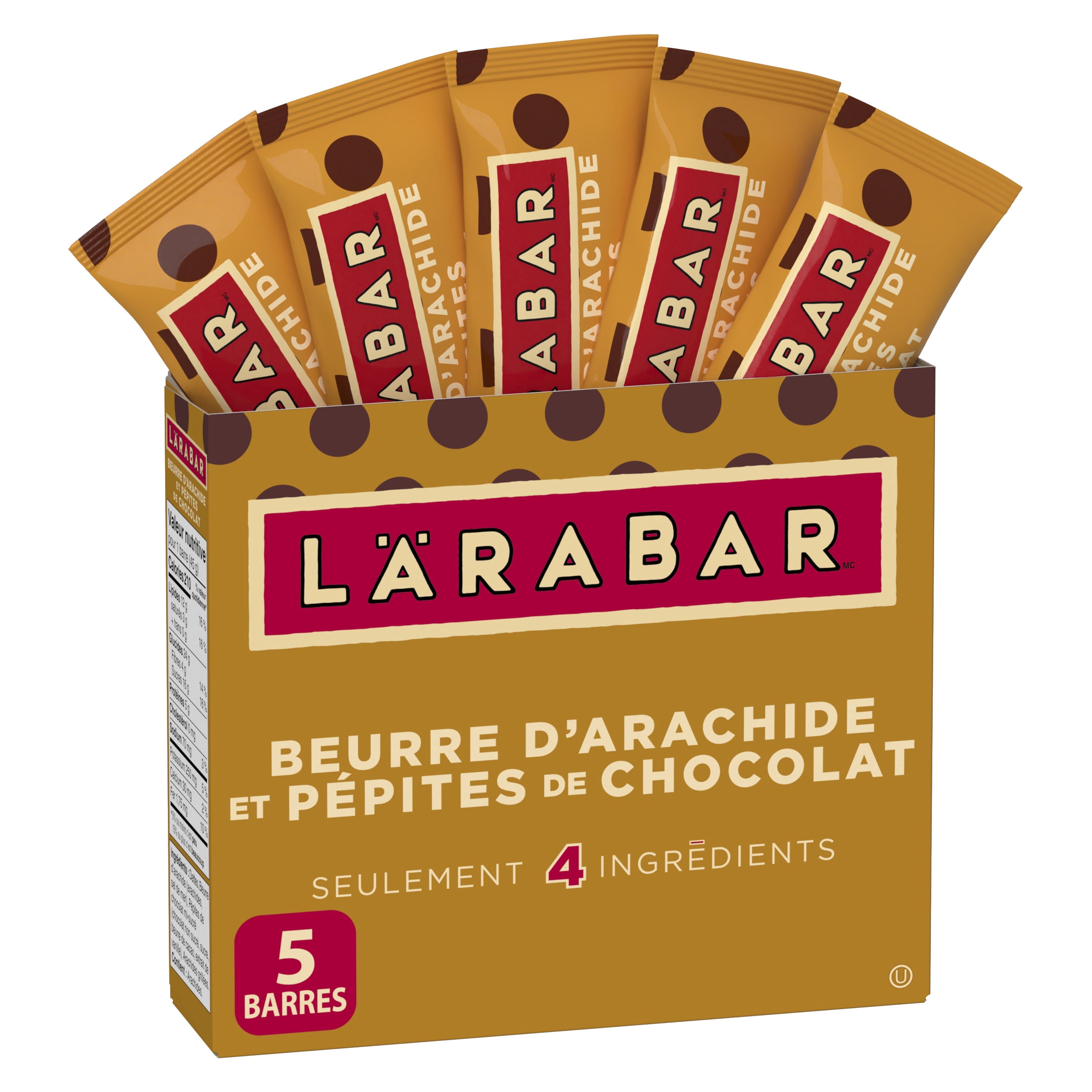 Larabar Gluten Free Peanut Butter Chocolate Chip, 5 bars x 45 g, 225 g