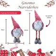 thumbnail image 2 of Gnomo Navideño con Piernas Flexibles Color Gris, 2 of 5