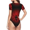 thumbnail image 4 of Daiia Spider on the Web print Women's Crew Neck Short Sleeve Bodysuit Fashion Tops Fit Casual Basic Extender Bodysuit-XX-Large, 4 of 9