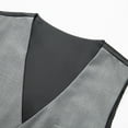 thumbnail image 6 of ZCFZJW Men's Suit Vest Formal Wedding Slim Fit Single-Breasted Sleeveless V-Neck Have Pockets Solid Dress Wedding Waistcoat Prom Tuxedo #11-Gray S, 6 of 9