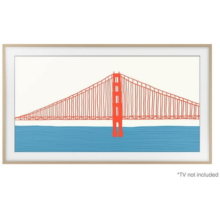 Samsung 2021 50" The Frame Customizable Bezel Modern Teak VGSCFA50TKBZA