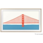 Samsung 2021 50" The Frame Customizable Bezel Modern Teak VGSCFA50TKBZA