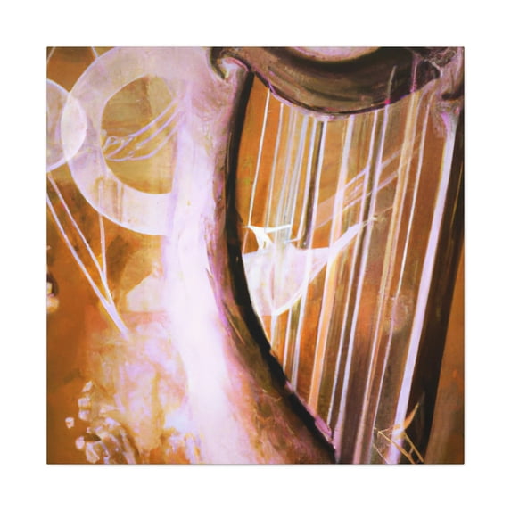 Harp in Moonlight Glow - Canvas