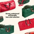 thumbnail image 3 of Todaioua Durable Christmas Tree Storage Bag, Plastic Waterproof Christmas Tree Storage Container Bin, Zippered Bag with Carry Handles, Dustproof (Red, 4.43 FT), 3 of 8