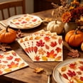 thumbnail image 6 of Qjidjing 25Pcs Disposable Maple Paper Napkins, 6.69×6.69 Inch, for Halloween, Fall Harvest Thanksgiving Dinner Party Supplies, 6 of 6