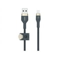 thumbnail image 3 of Belkin BoostCharge Pro Flex Braided USB Type A to Lightning Cable (2M/6.6FT), MFi Certified Charging Cable for iPhone 14, 13, 12, 11, Pro, Max, Mini, SE, iPad - Blue, 3 of 9