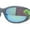 Grey - Teal Mirror, variant on Boys Color Mirror T-Rex Dinosaur Print Arm Oval Sport Sunglasses Black - Blue Mirror