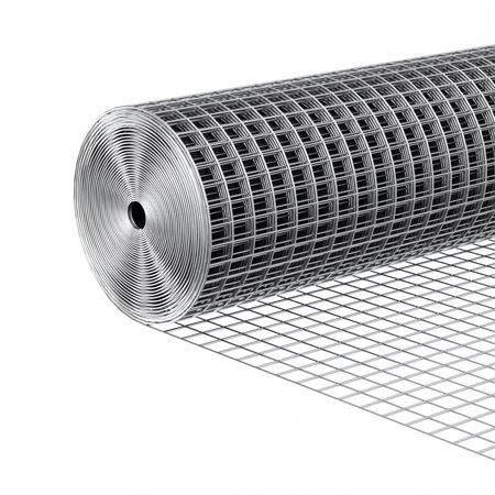 HNGMTNG Hardware Cloth 1/2 inch 48” x 100‘ 19 Gauge - Hot Dip Galvanised after Welding - Galvanised Wire Mesh Rolls Chicken Coop Wire Mesh Gopher Barrier Welded Wire Mesh Fence Rat Fen