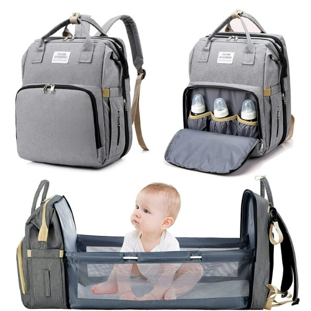 Mochila cambiador para bebe mochila para panales mochila de viaje para bolso de bebe con cambiador mochila cambiador multifuncional repelente al agua de gran capacidad Walmart en linea