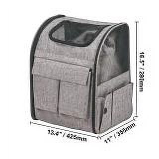 KFFKFF Cat Carrier with Wheels,18 lbs Rolling Pet Carrier with Handle Grey,For Cat Dog Small Medium Animals Kitten Puppy