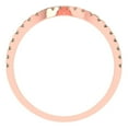 thumbnail image 5 of 0.1725 ctw Wedding Band for Women - 18K Rose Gold Yellow Moissanite Stackable Eternity Ring, 5 of 6