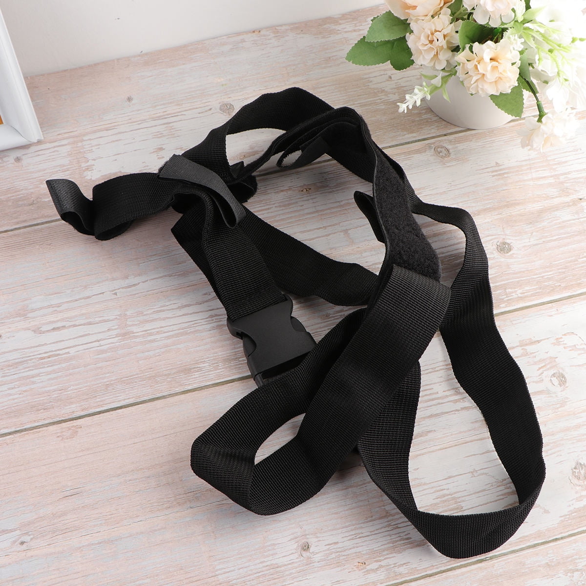 WASHWEPE 1Set Wear Resistant Black Fishing Rod Bracket Strap for Convenient Rod Storage