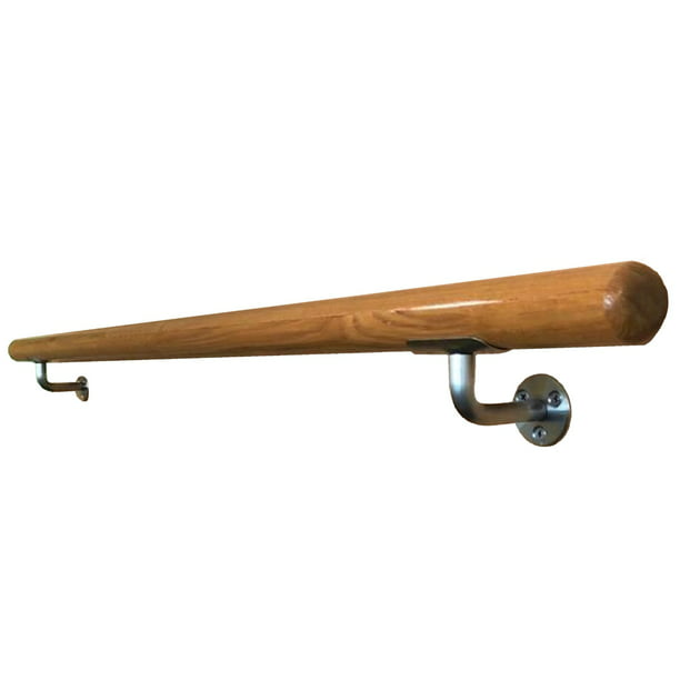 Solid Wood Stair Handrail Bar, Round Wooden Stair Rail