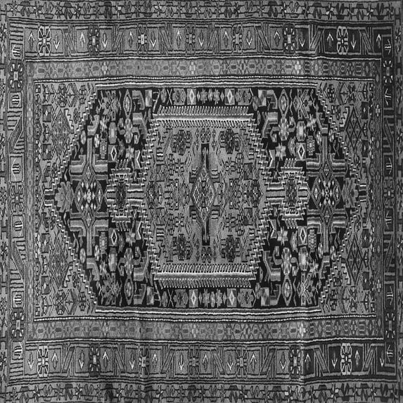 Ahgly Company Machine Washable Indoor Square Persian Gray Traditional Area Rugs, 5' Square