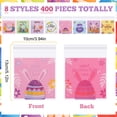 thumbnail image 2 of sixwipe 400 Count Self Sealing Easter Treat Bags, 3.9x3.9 Inch Clear Plastic Cellophane Goodie Bags for Candy, Cookies & Party Favors, Holiday Gift Wrapping Supplies, 2 of 7