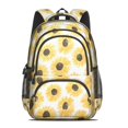 thumbnail image 2 of White Sunflower Backpack for School,Cute School Bag,Schoolbag with Adjustable Shoulder Straps & Padded Back,16.9 Inch, 2 of 5