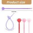 thumbnail image 5 of Versatile Sturdy Silicone Cable Ties 5 Count Portable Reusable Cord Wraps with Elegant Color for Household Items, 5 of 8