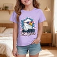 thumbnail image 2 of Karoyedx 4th Of July Tops for Girls American Flag Shirts for Girls 4th of July Eagle Graphic Print Patriotic Tshirts Cotton Short Sleeve Tees Purple Size,7-8 Years, 2 of 5