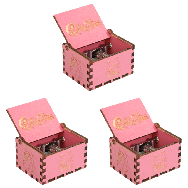 Caja Música Con Manivela Niña Belleza Navideña Creativa Color Rosa