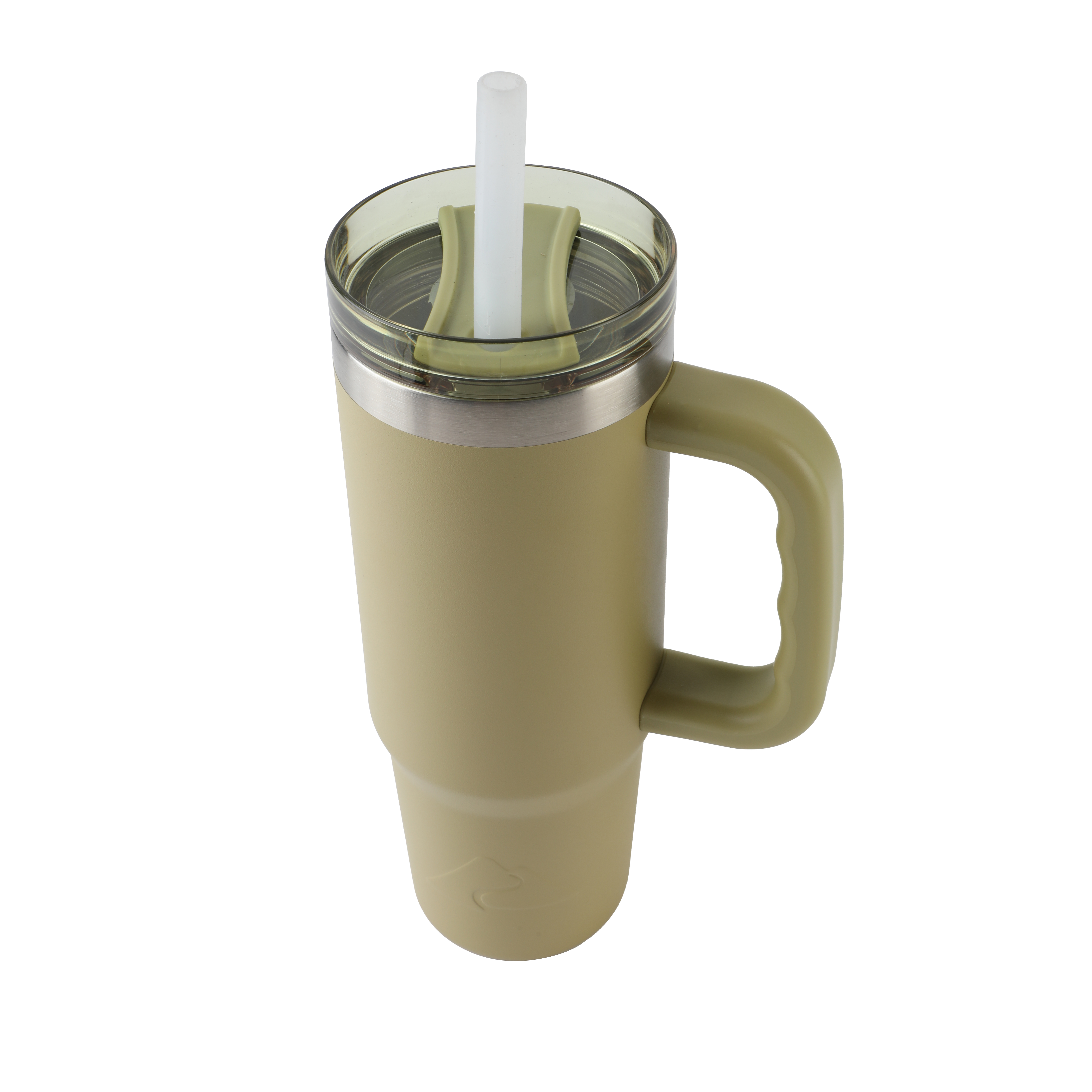 Termo de acero inoxidable aislado de 30 oz con asa, color dorado 6