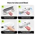 thumbnail image 6 of 65KPa Vacuum Sealer Machine with 4 Modes (Dry/Moist/Pulse/Seal), Built-in Cutter, Digital Display & 10 Bags, for Food Storage, Sous Vide & Meal Prep, 6 of 8