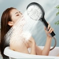 thumbnail image 4 of High-Pressure Handheld Showerhead | 3 Spray Modes | ABS Material | Black/Silver | 10.24x4.72 in | Ideal for Elderly & Kids | Home, Gym, Hotel Use | Easy Install | Multifunctional Shower, 4 of 6