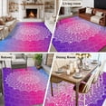 thumbnail image 6 of 6x9 Washable Area Rug, Boho Ethnic Blossom Floral Non-Slip Large Rectangle Rug for Living Room Dining Room, Decor Gradient Texture Indoor Floor Mat for Home Decor, 6 of 9