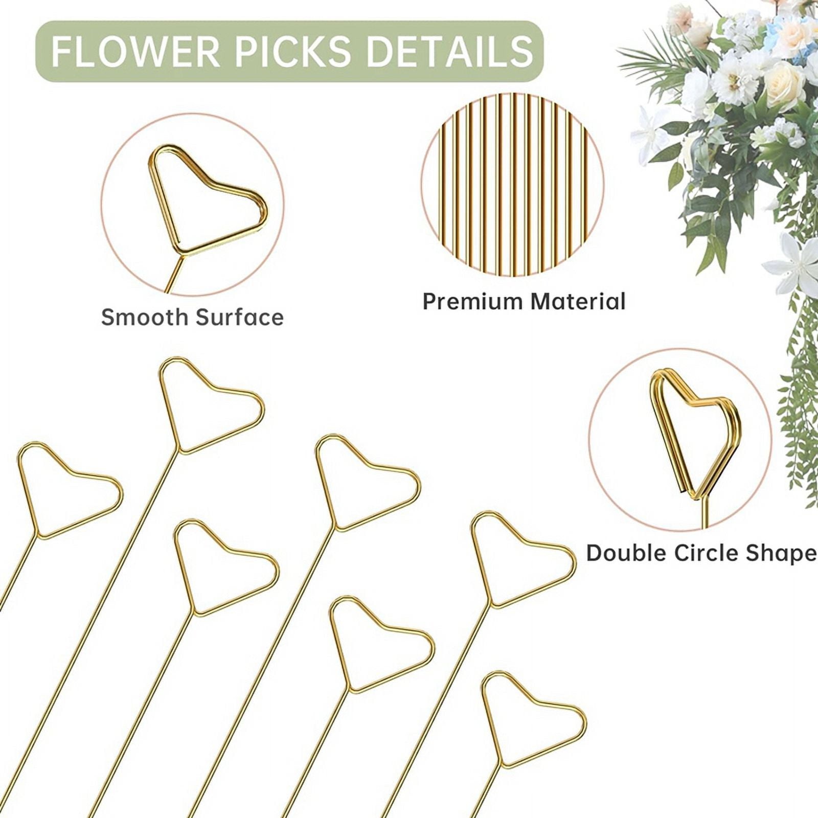 240 PCS Floral Card Holder Picks - Flower Card Holder Sticks for Bouquets, Wedding Centerpieces, Photo Holder Sticks
