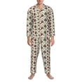 thumbnail image 3 of Fotbe Insects A Pijama de Hombre con Estampado de Manga Larga, Conjunto de 2 Piezas, Ropa de Dormir Suave y Cómoda con Bolsillos-Medium, 3 of 7