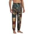 thumbnail image 4 of Kdxio American Flag Deer Art Pattern Joggers,Sweatpants for Men with Pockets-Small, 4 of 5