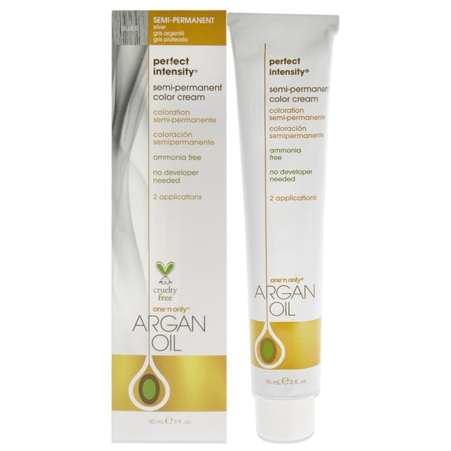 One n Only Color de pelo Crema de color semipermanente Perfect Intensity de aceite de argán - Plata 3 oz One n Only Color de pelo 3 oz