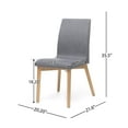 thumbnail image 3 of Oswey Mid-Century Modern 5 Piece Dining Set, Dark Gray and Natural Oak, 3 of 6