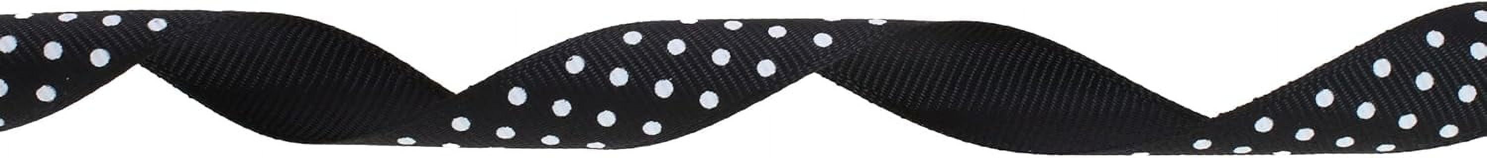 NANAHuang Polka Dot Grosgrain Ribbon 25 Yard Each Roll Polyester (3/8", Royal Blue)