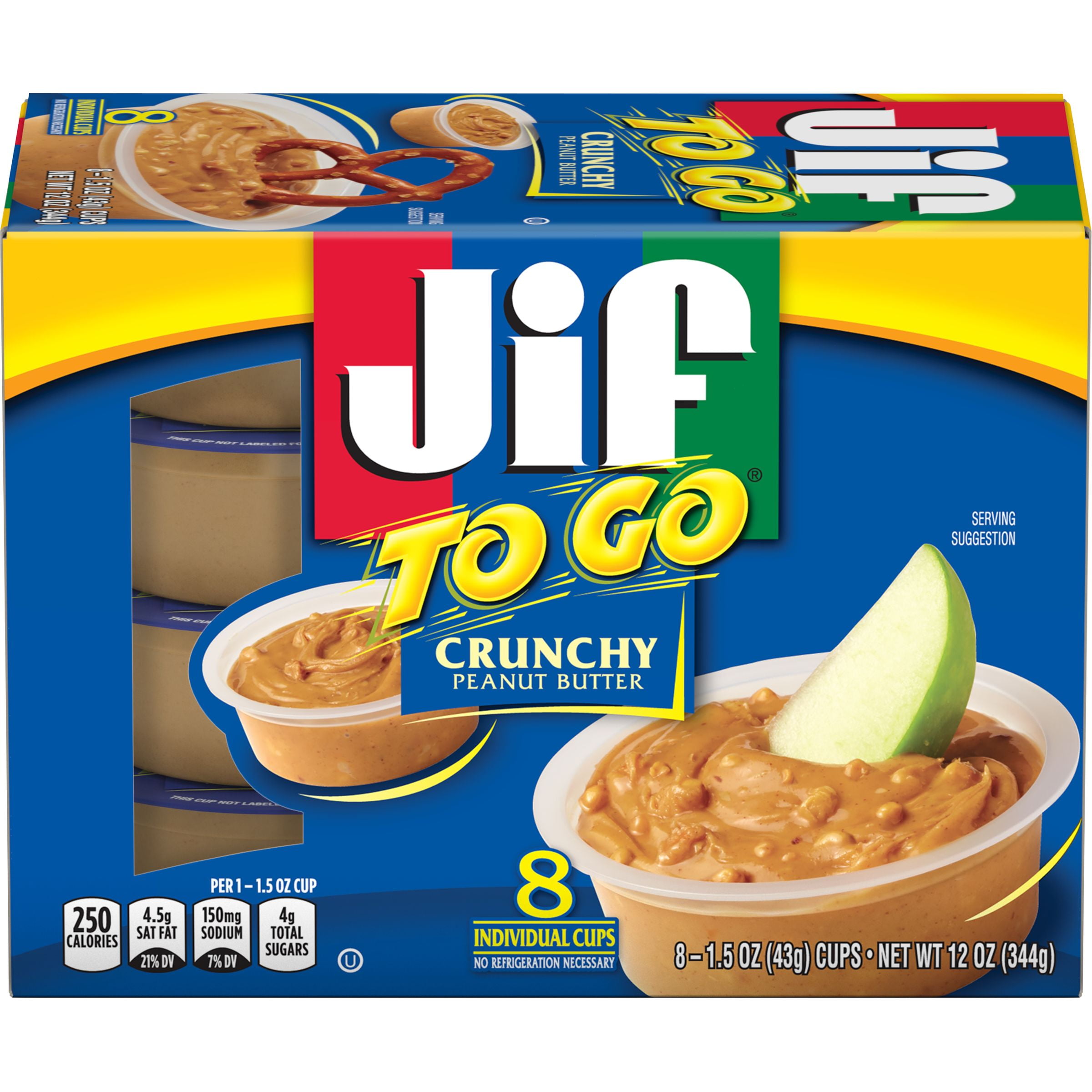Jif To Go Crunchy Peanut Butter, 12Ounce