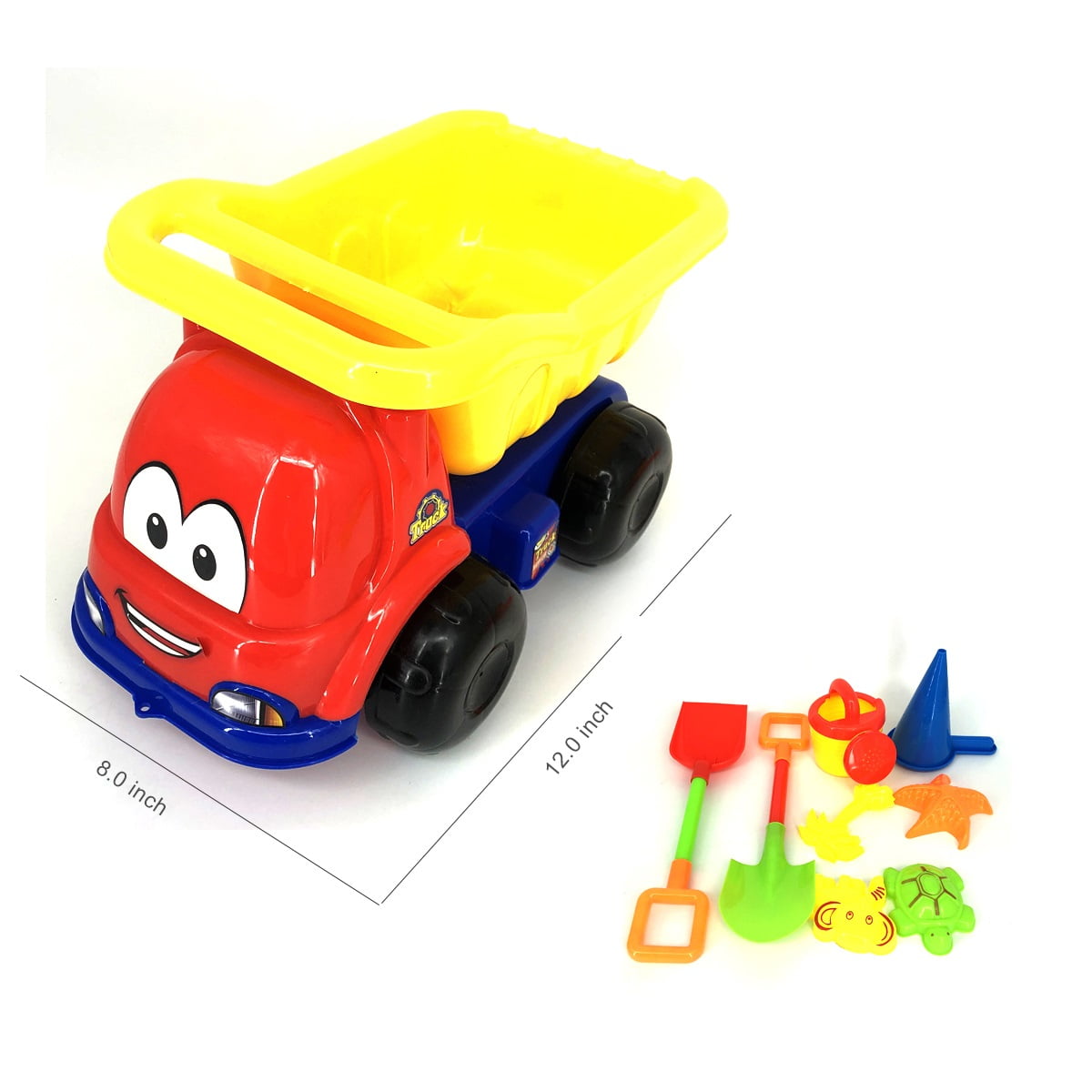 JoyAbit Beach Dump Truck Toys Kids Fun Toy and Colorful Sand