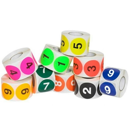 UPC: 0848109015866 | Tape Logic DL1240 2 in. Circle Easy Order Packs Numbers 1-10 Assortment – Case of 10