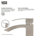 thumbnail image 2 of Vigo Vgt513 Donatello 22" Rectangular Glass Vessel Bathroom Sink - Nickel, 2 of 10