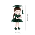 thumbnail image 3 of 13.8" Green Graduation Plush Toy - Dreamy Soft Girl Doll for Graduation Ceremony - Preschool Kindergarten Gift for Girls, Class of 2026 Memento, 3 of 7