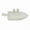 White, variant on Flower Shaped Birdbath with small bird Bronze Cast Iron 5.75x5.75x29
